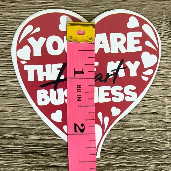 (50) YOU ARE THE HEART OF MY BUSINESS Appreciation Thankyou Cards - Picture 5 of 6